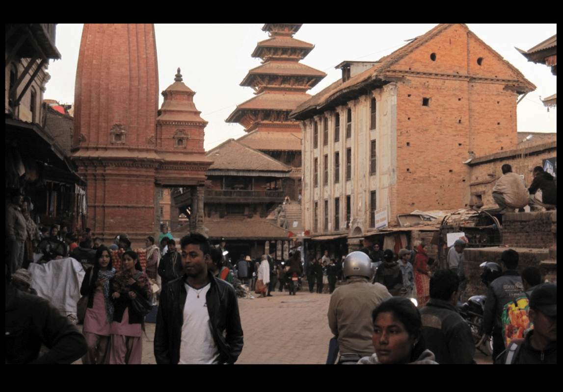 Nepal Bhaktapur Main Square Wide AFTER 2012