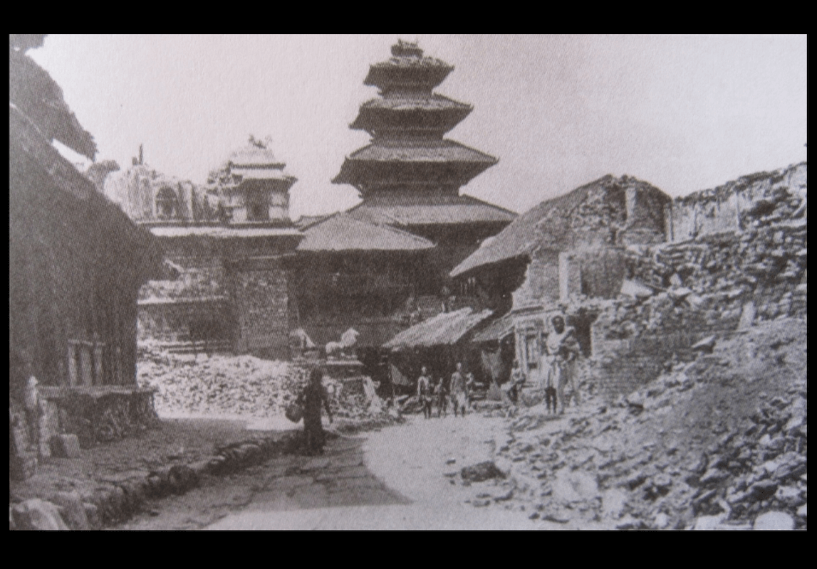 Nepal Bhaktapur Main Square Wide BEFORE 1912